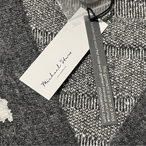 Michael Stars Charcoal Combo Nell Cardigan Zebra Thick Sweater Size 2X - Picture 4 of 10